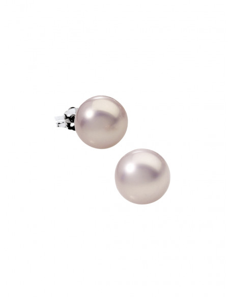 Puces d'oreilles Ø 8 mm Bijoux perle Misaki Monaco