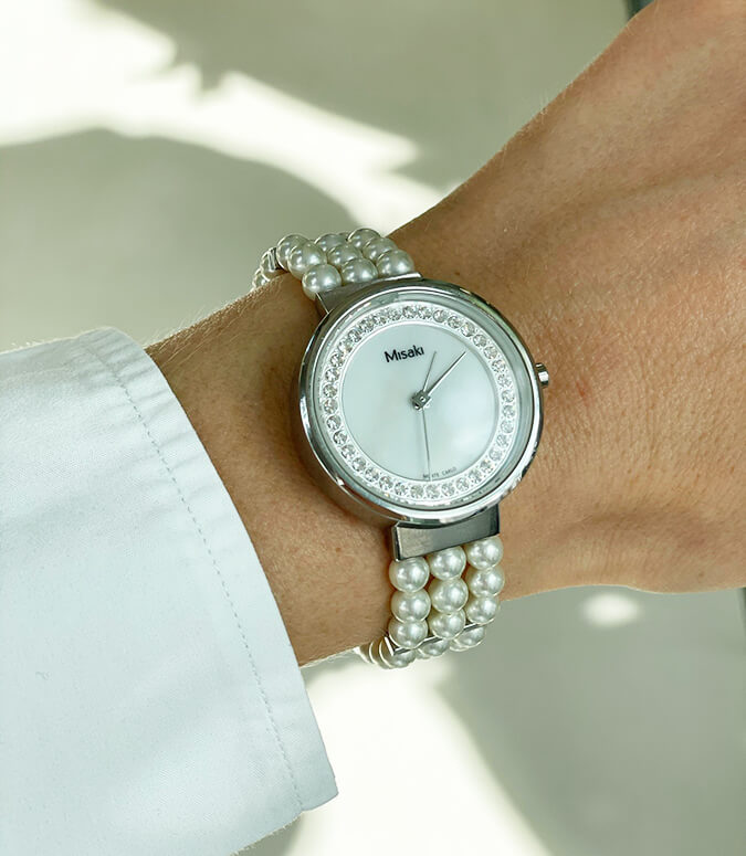 ELLA Pearls Watch Bijoux perle Misaki Monaco